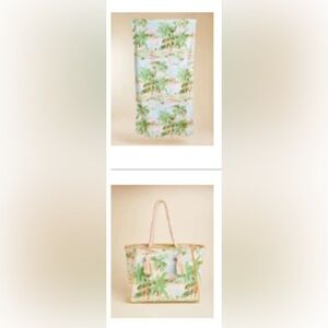 NWT! Spartina Coastal Dreams Rope Beach Tote and Towel set